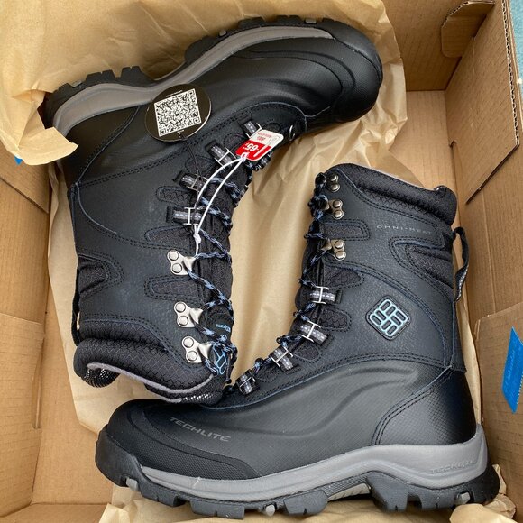 NIB Columbia Bugaboot Plus III XTM Omni-Heat Womens Boots Sz 8 Black Gorpcore - Picture 1 of 16